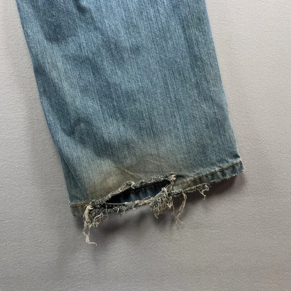 Levis Relaxed Straight Jeans Mens 34x30 Blue Denim Cotton Mid Rise Medium Wash